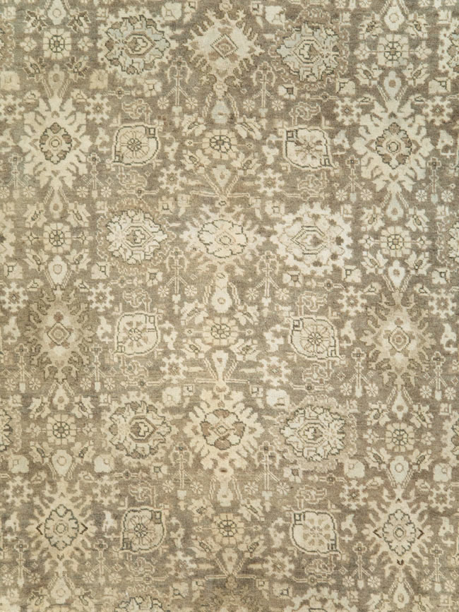 Vintage Persian Tabriz Room Size Carpet, No.24390 - Staging