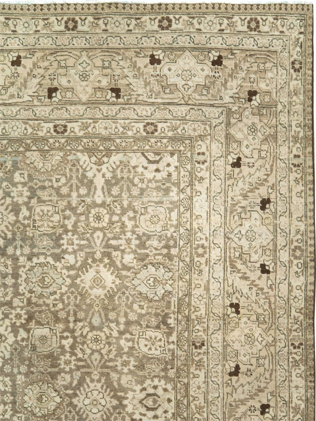 Vintage Persian Tabriz Room Size Carpet, No.24390 - Staging