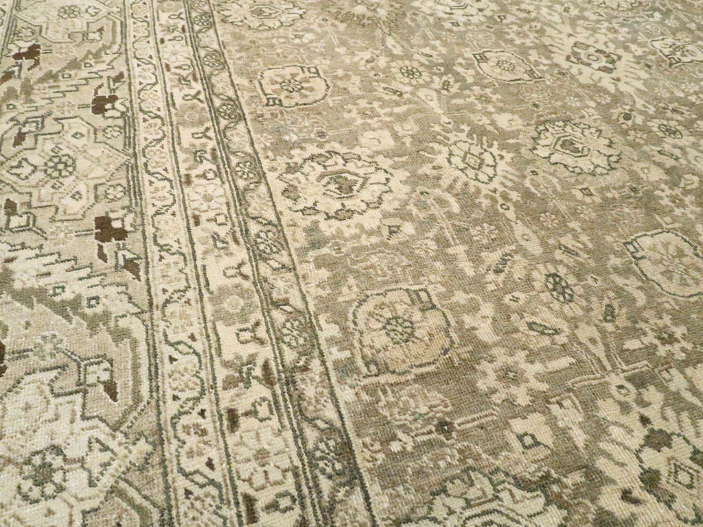 Vintage Persian Tabriz Room Size Carpet, No.24390 - Staging