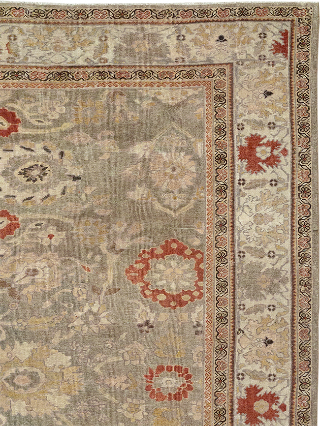 Antique Persian Sultanabad Large Room Size Carpet, No.24399 - Staging