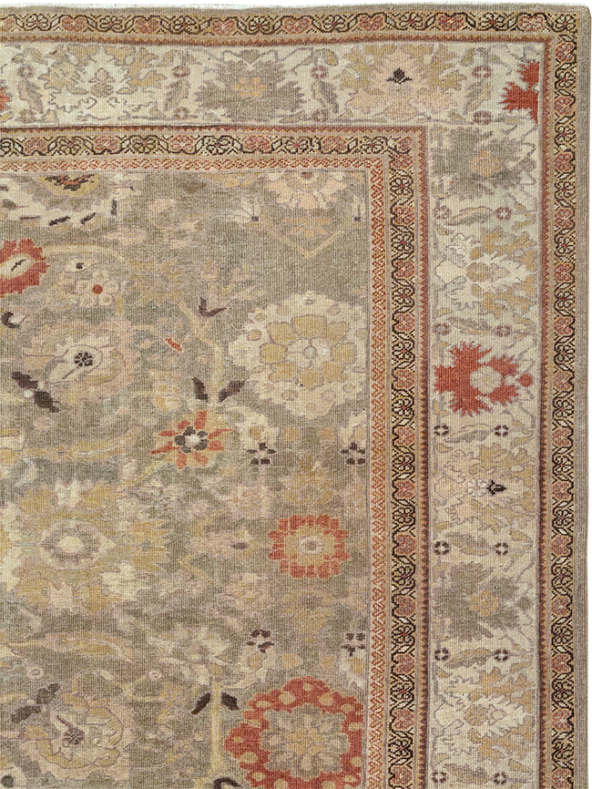 Antique Persian Sultanabad Large Room Size Carpet, No.24399 - Staging