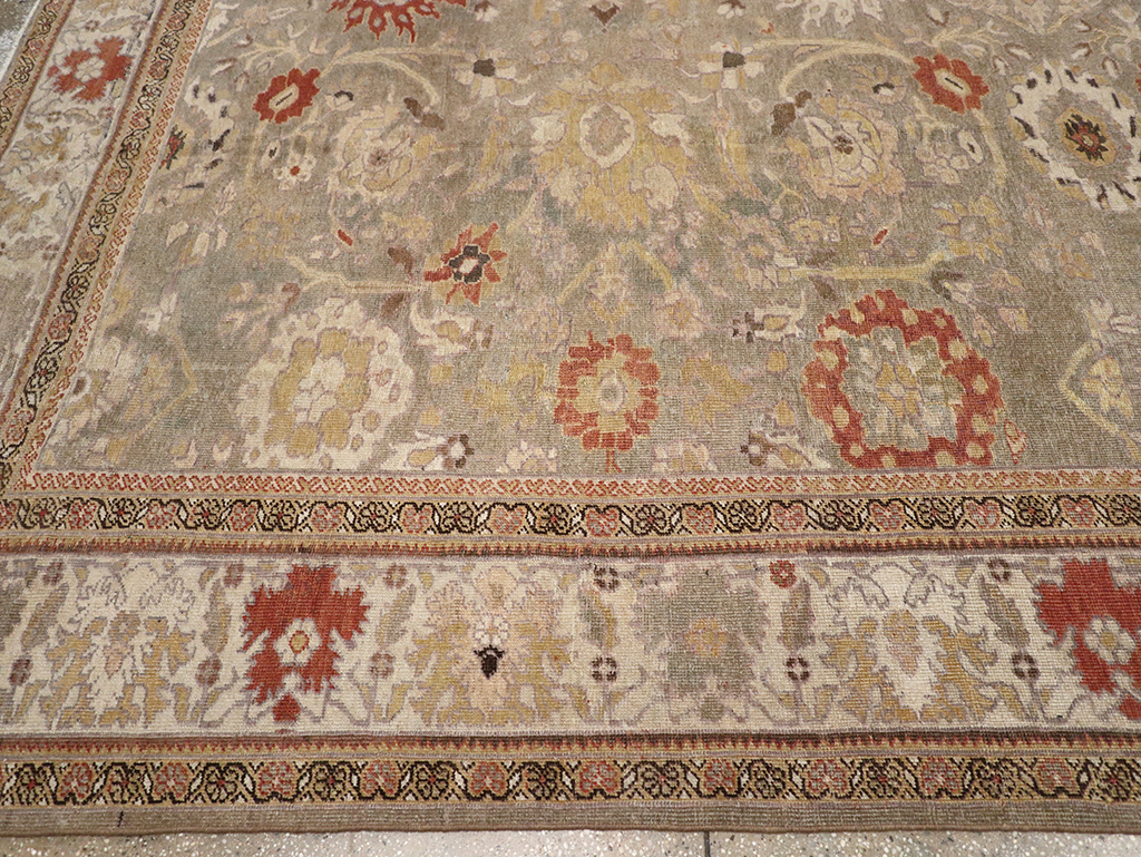 Antique Persian Sultanabad Large Room Size Carpet, No.24399 - Staging