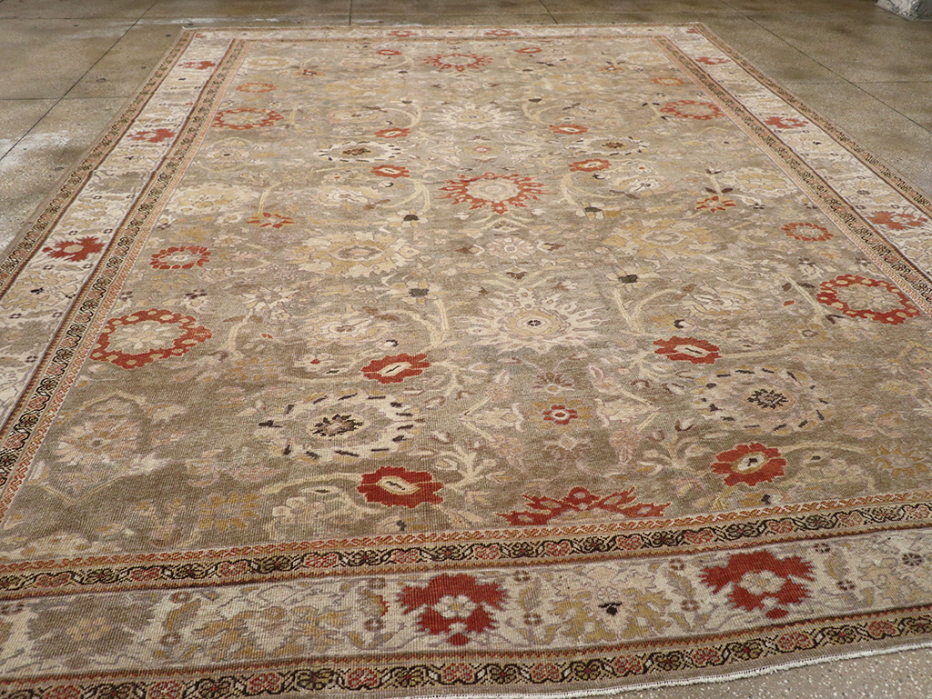 Antique Persian Sultanabad Large Room Size Carpet, No.24399 - Staging