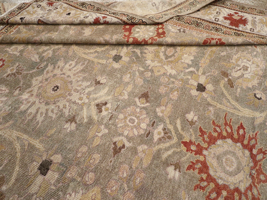 Antique Persian Sultanabad Large Room Size Carpet, No.24399 - Staging