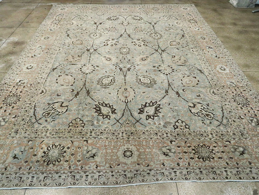 Antique Persian Tabriz Carpet, No.24400 - Staging