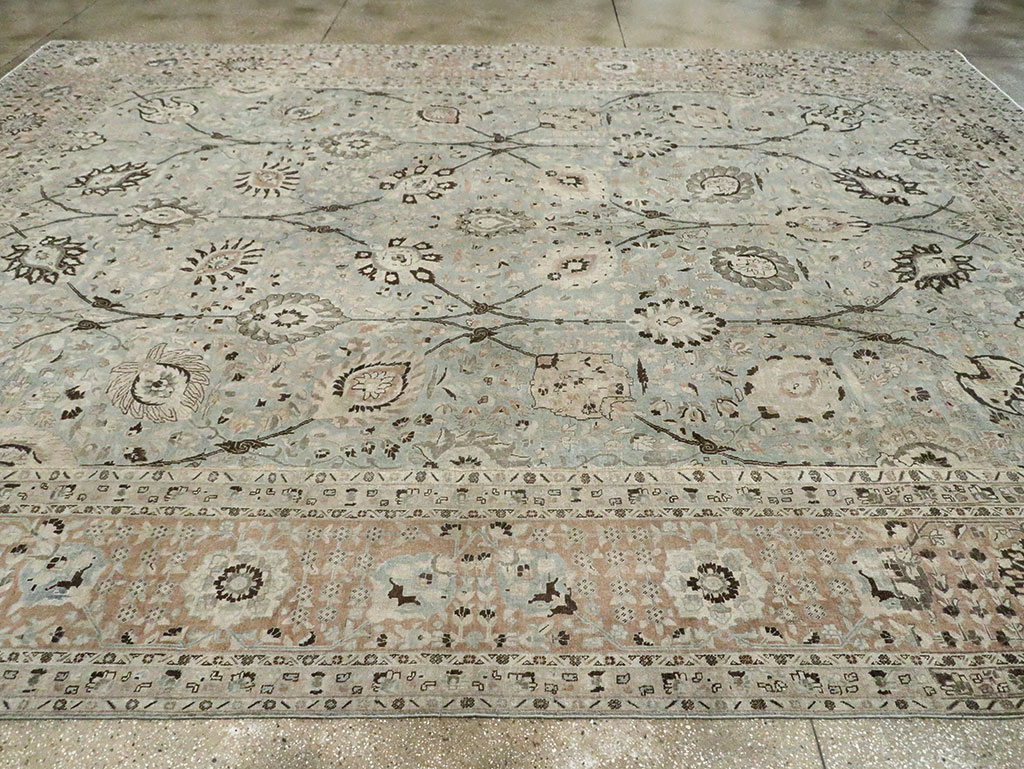 Antique Persian Tabriz Carpet, No.24400 - Staging