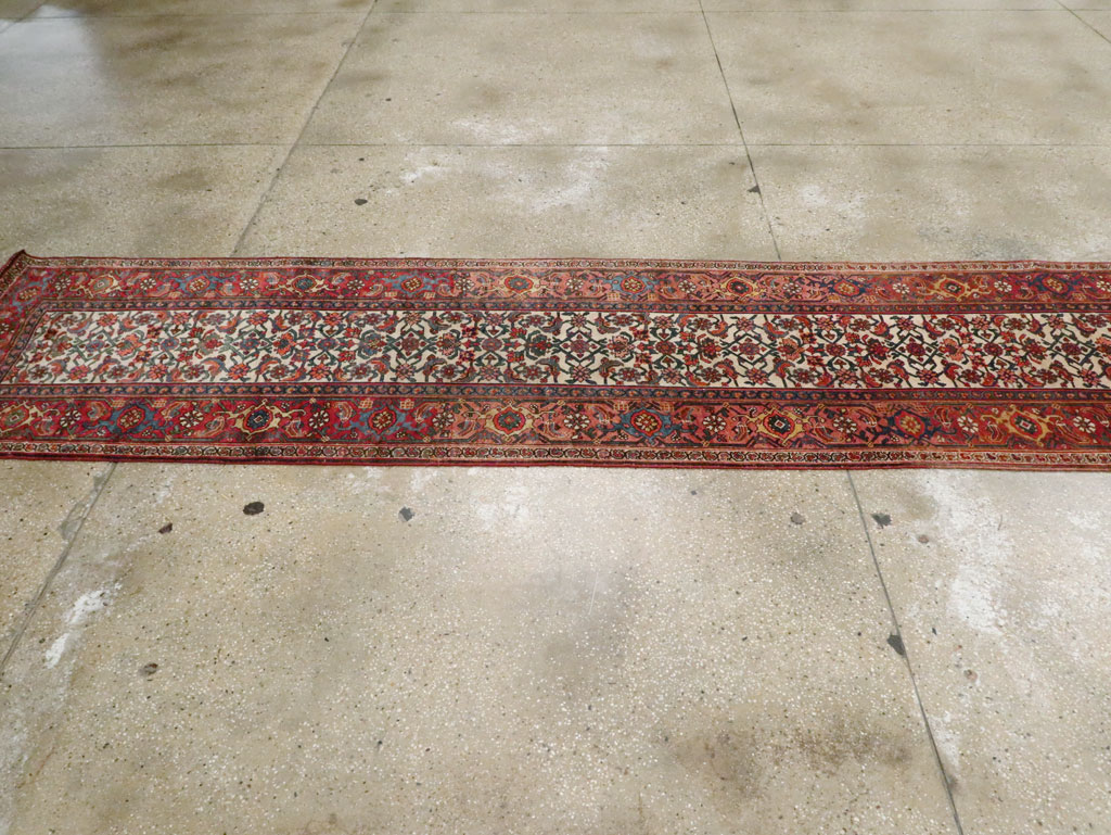 Antique Persian Bidjar Long Runner, No.24402 - Staging