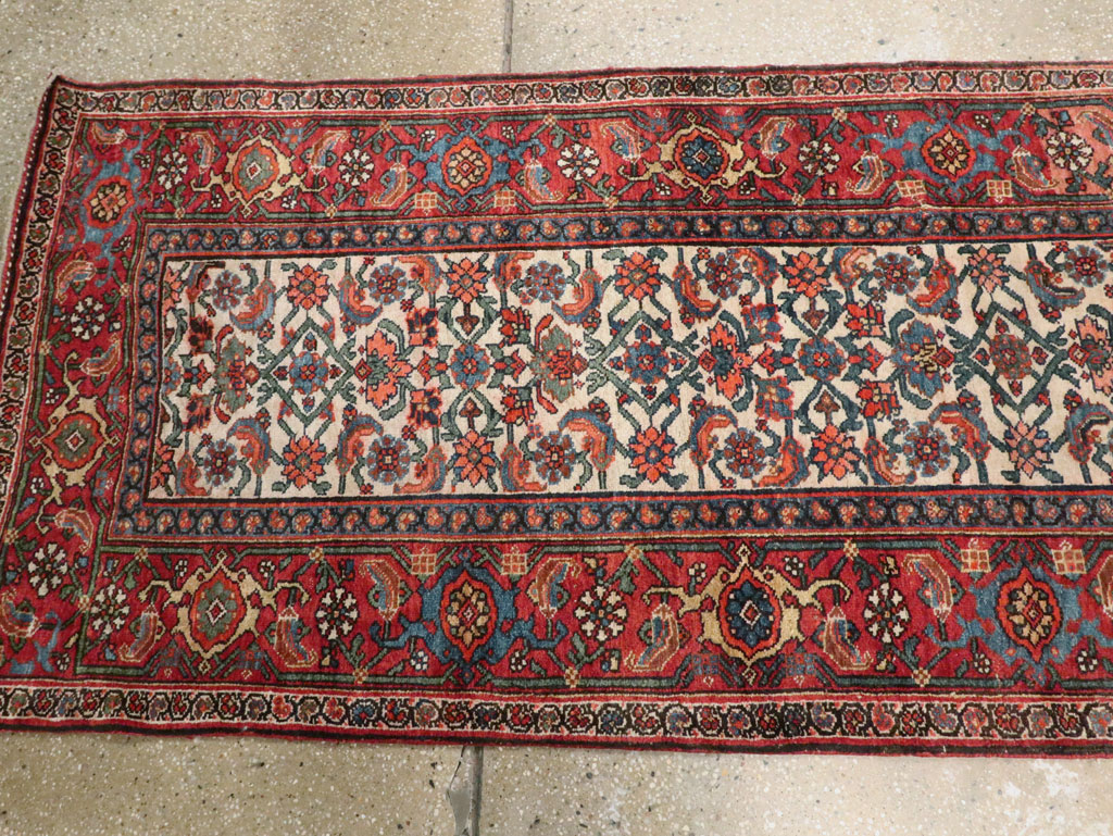 Antique Persian Bidjar Long Runner, No.24402 - Staging