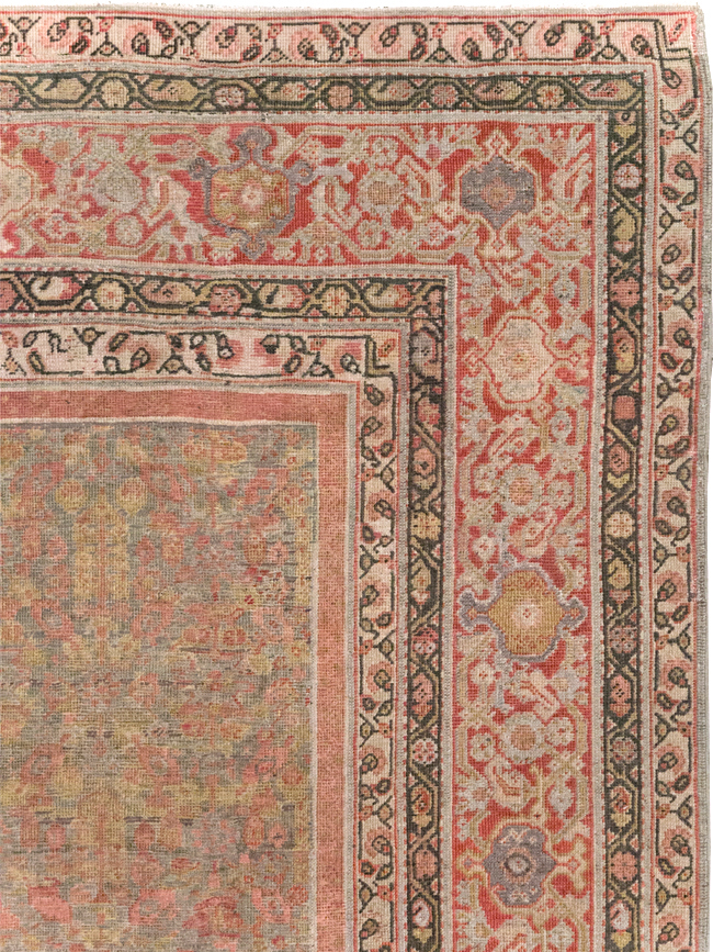 Antique Persian Mahal Gallery Carpet, No.24410 - Staging