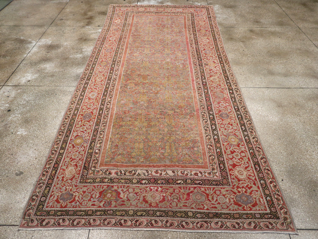 Antique Persian Mahal Gallery Carpet, No.24410 - Staging
