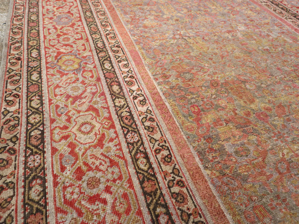 Antique Persian Mahal Gallery Carpet, No.24410 - Staging