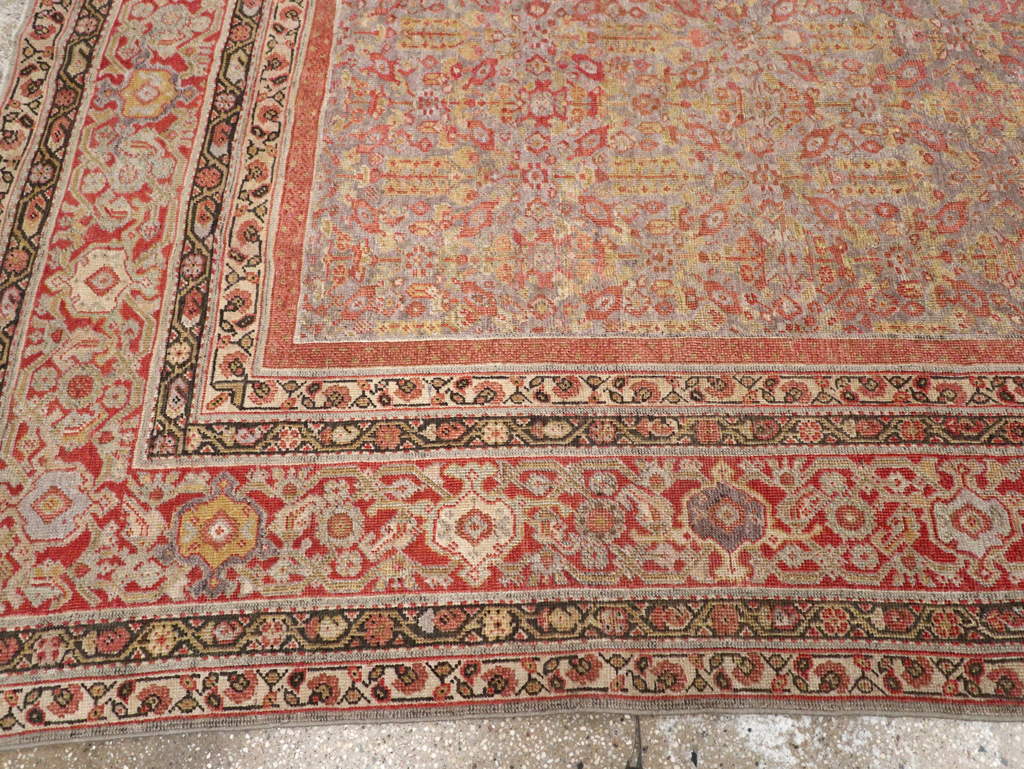 Antique Persian Mahal Gallery Carpet, No.24410 - Staging