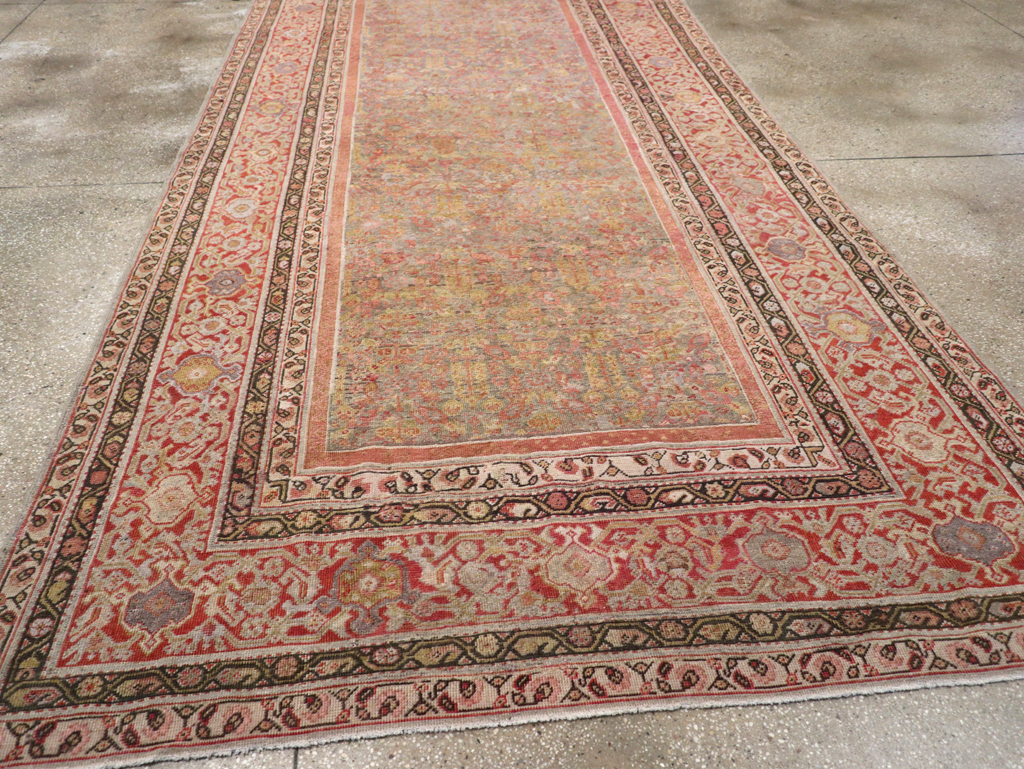 Antique Persian Mahal Gallery Carpet, No.24410 - Staging