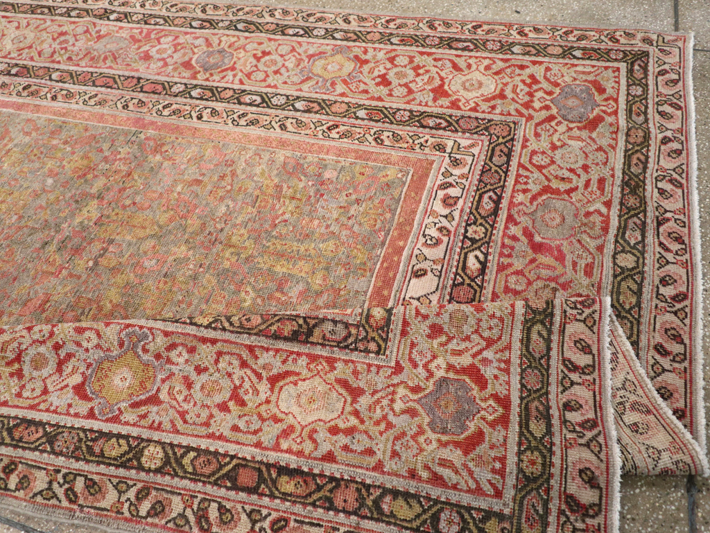 Antique Persian Mahal Gallery Carpet, No.24410 - Staging