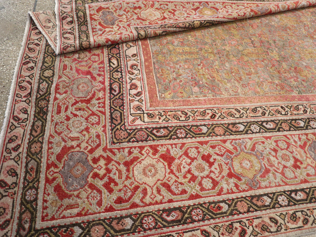 Antique Persian Mahal Gallery Carpet, No.24410 - Staging