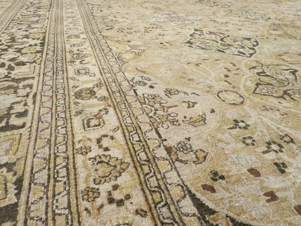 Antique Persian Dorokhsh Carpet, No.24413 - Staging