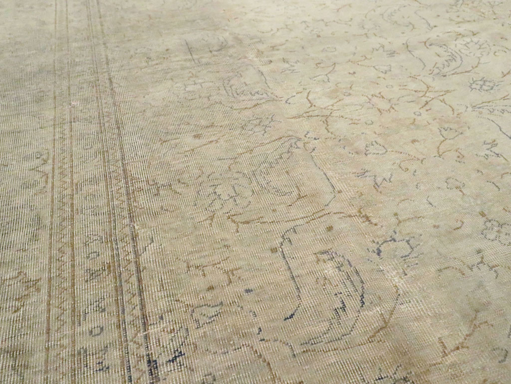 Vintage Turkish Sivas Distressed Carpet, No.24414 - Staging