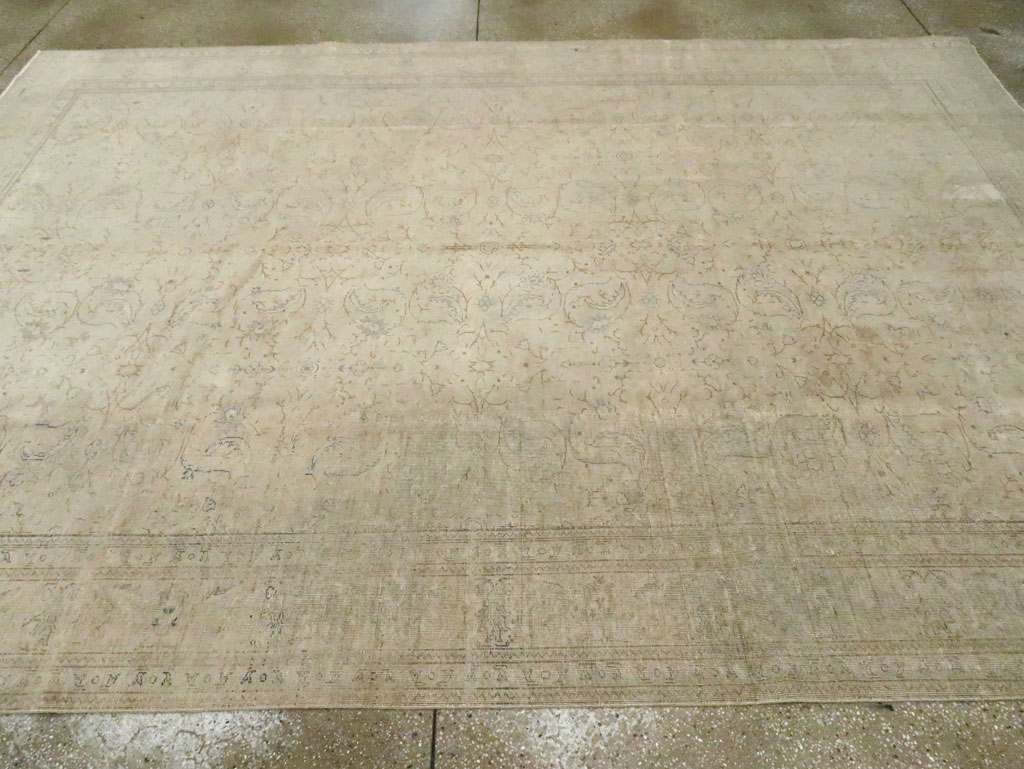 Vintage Turkish Sivas Distressed Carpet, No.24414 - Staging