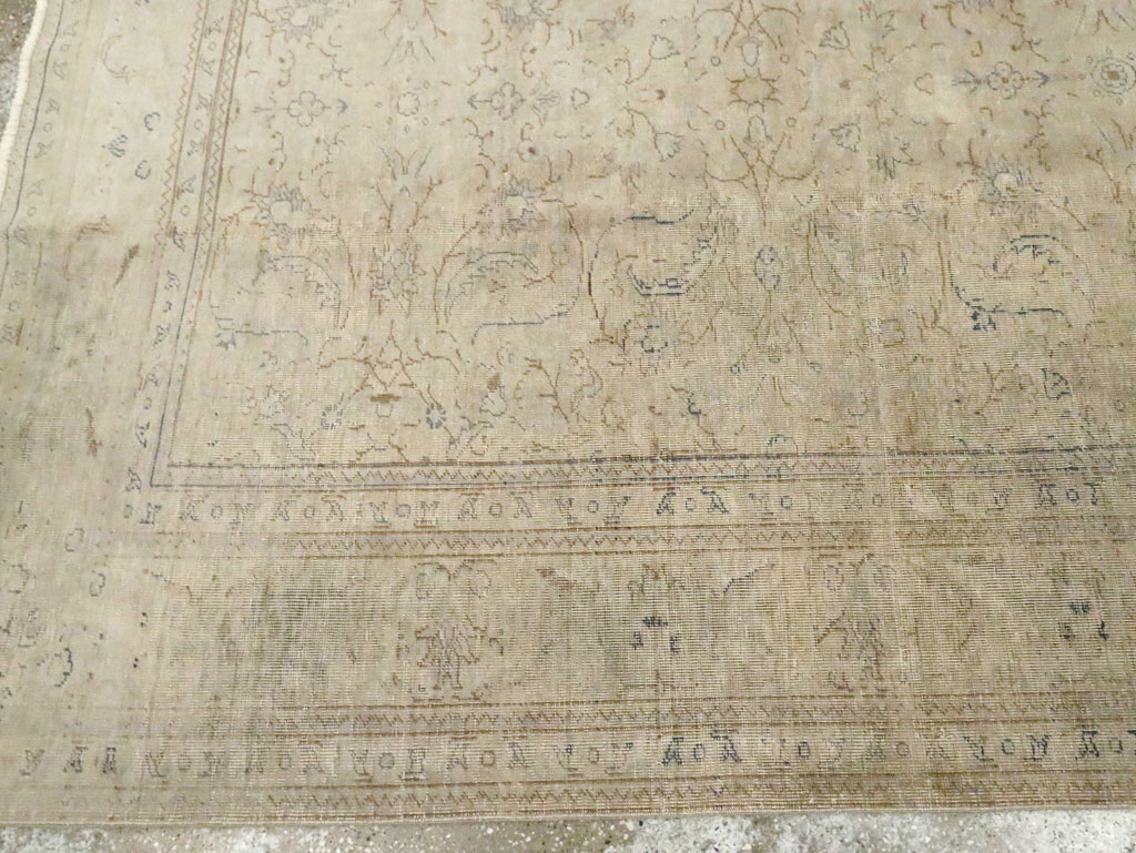 Vintage Turkish Sivas Distressed Carpet, No.24414 - Staging