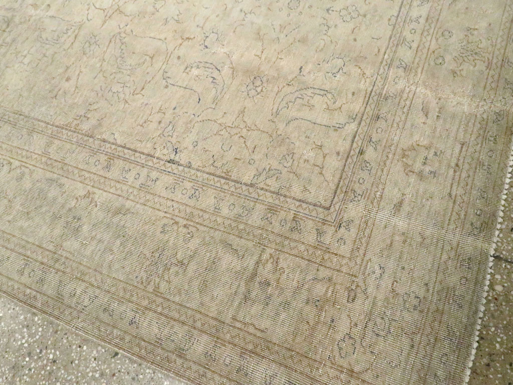 Vintage Turkish Sivas Distressed Carpet, No.24414 - Staging