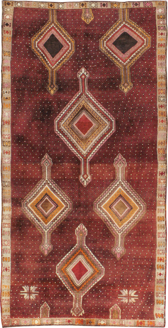 Vintage Turkish Anatolian Gallery Carpet, No.24418 - Staging