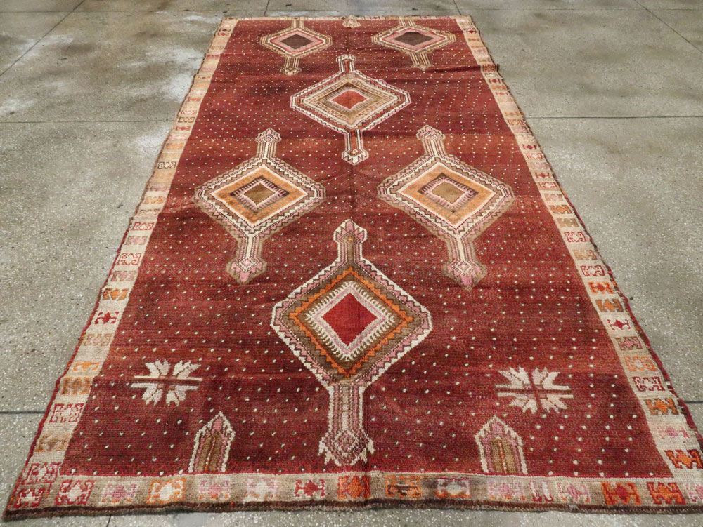 Vintage Turkish Anatolian Gallery Carpet, No.24418 - Staging