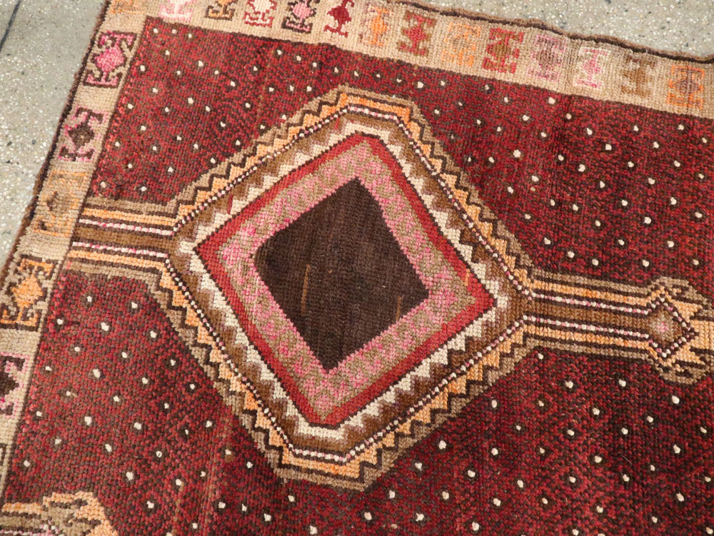 Vintage Turkish Anatolian Gallery Carpet, No.24418 - Staging