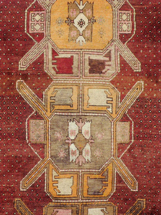 Vintage Turkish Anatolian Gallery Carpet, No.24423 - Staging