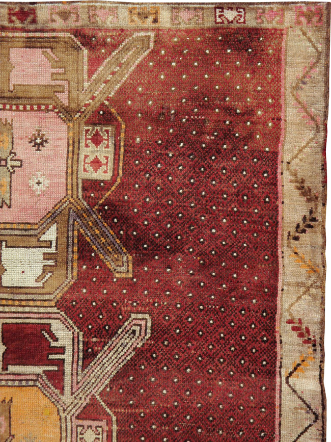 Vintage Turkish Anatolian Gallery Carpet, No.24423 - Staging