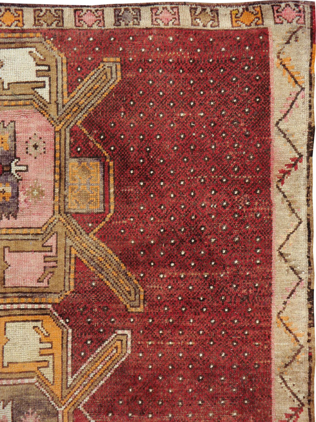 Vintage Turkish Anatolian Gallery Carpet, No.24423 - Staging