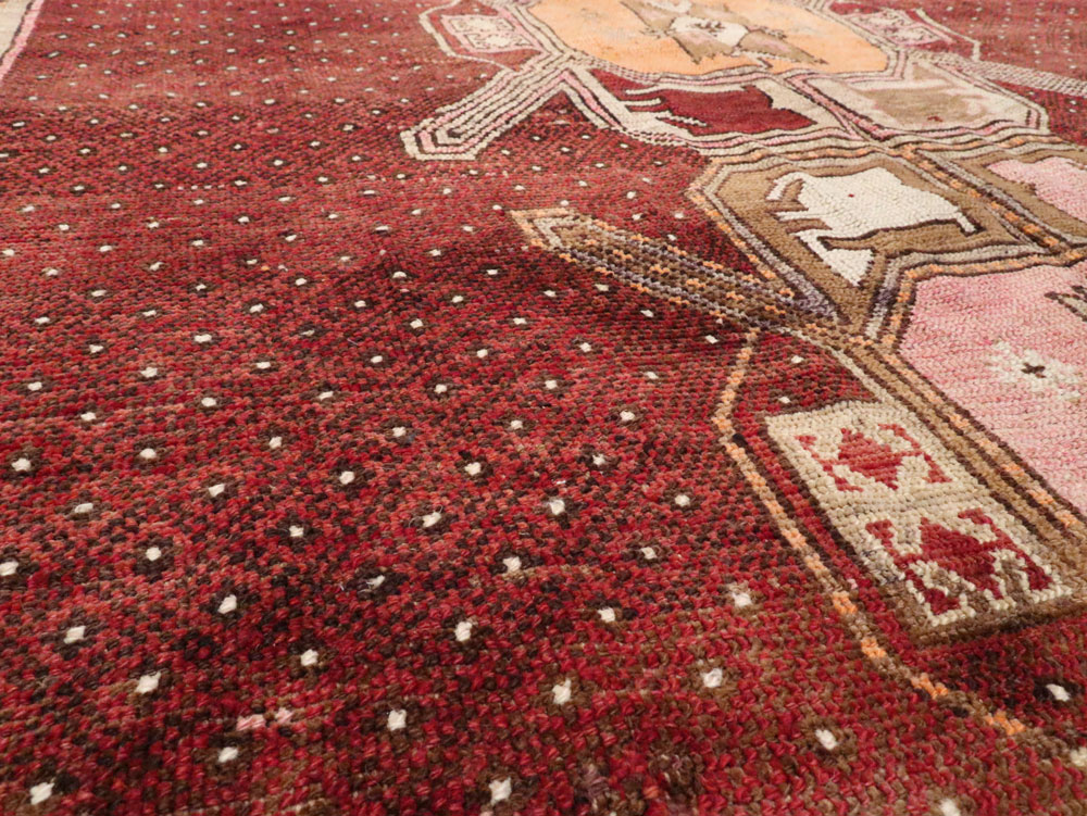 Vintage Turkish Anatolian Gallery Carpet, No.24423 - Staging