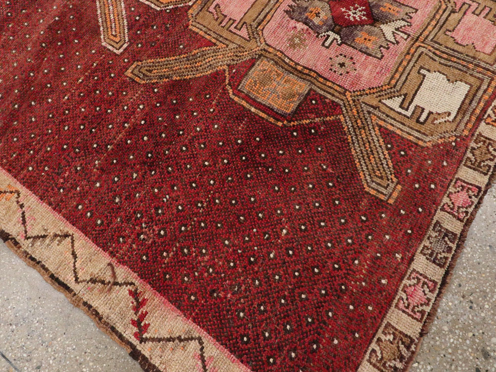 Vintage Turkish Anatolian Gallery Carpet, No.24423 - Staging