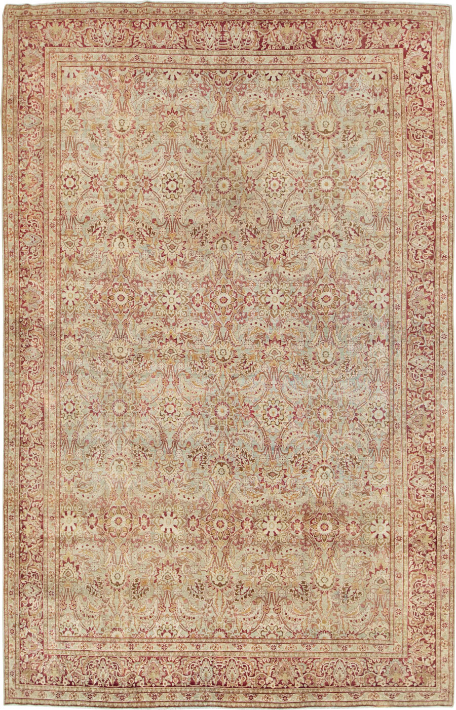Antique Persian Lavar Kerman Carpet, No.24435 - Staging