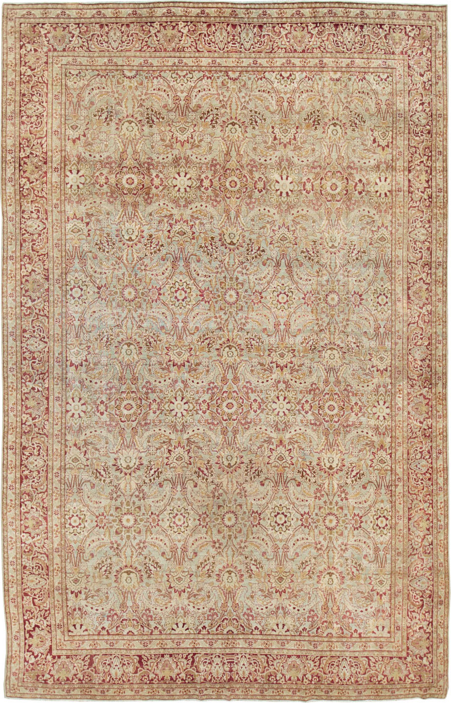 Antique Persian Lavar Kerman Carpet, No.24435 - Staging