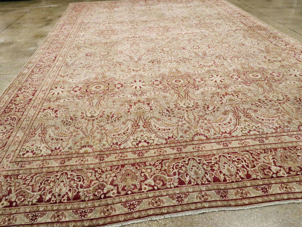 Antique Persian Lavar Kerman Carpet, No.24435 - Staging