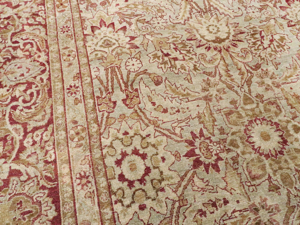 Antique Persian Lavar Kerman Carpet, No.24435 - Staging