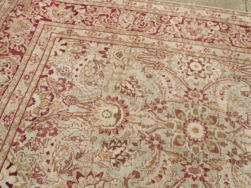 Antique Persian Lavar Kerman Carpet, No.24435 - Staging