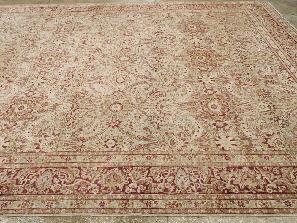 Antique Persian Lavar Kerman Carpet, No.24435 - Staging
