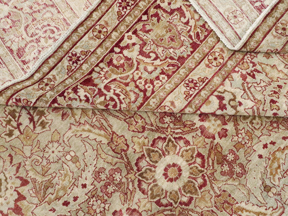 Antique Persian Lavar Kerman Carpet, No.24435 - Staging