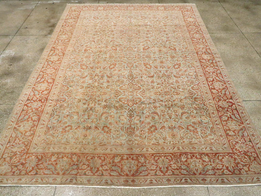 Antique Persian Tabriz Carpet, No.24439 - Staging