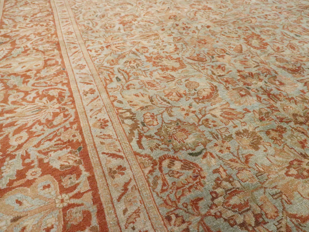 Antique Persian Tabriz Carpet, No.24439 - Staging