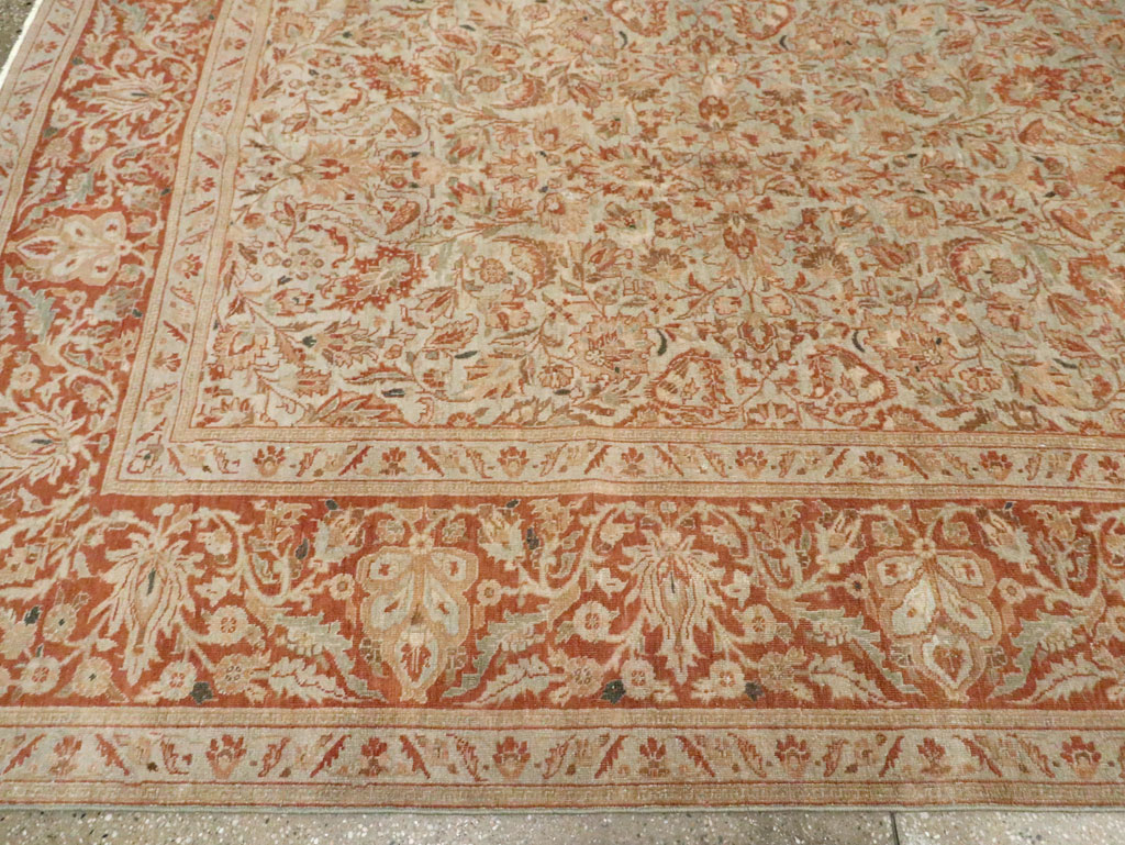 Antique Persian Tabriz Carpet, No.24439 - Staging