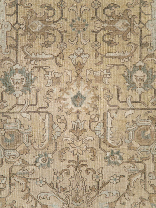 Vintage Persian Tabriz Accent Carpet, No.24440 - Staging