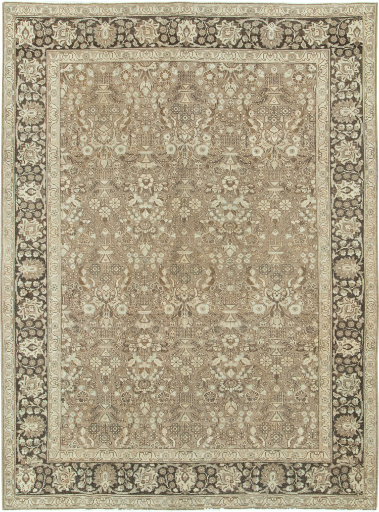 Antique Persian Tabriz Rug, No.24443 - Staging