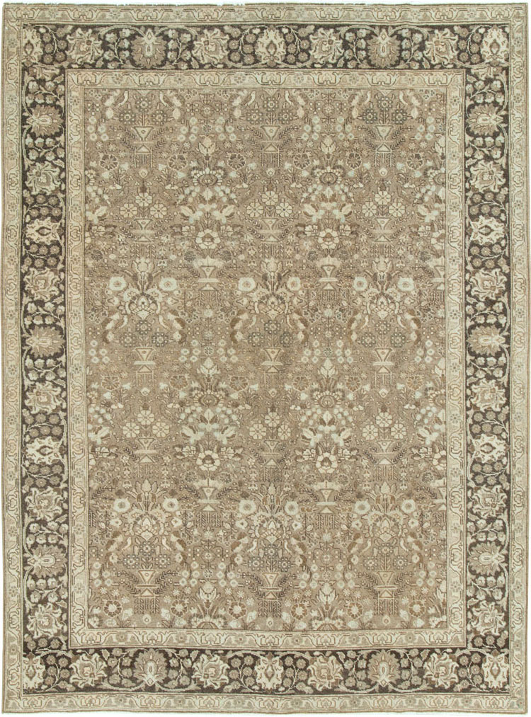 Antique Persian Tabriz Rug, No.24443 - Staging