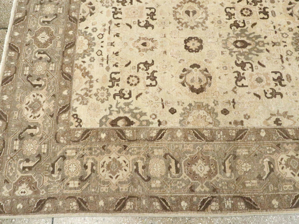 Antique Persian Tabriz Small Room Size Carpet, No.24445 - Staging