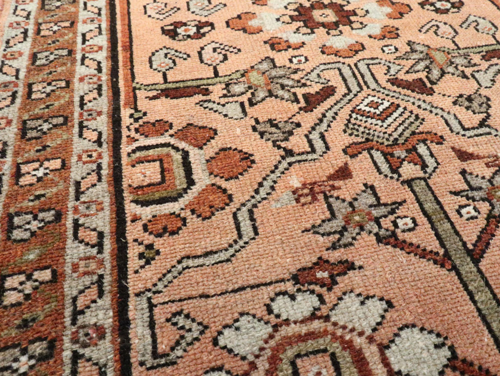 Vintage Persian Malayer Throw Rug, No.24447 - Staging