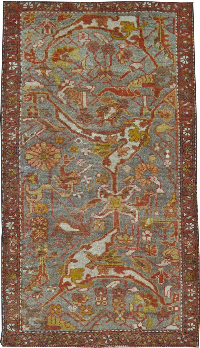 Antique Persian Kurdish Rug, No.24452 - Staging