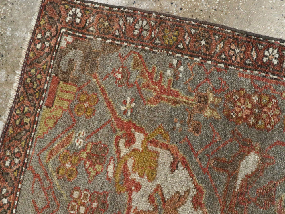 Antique Persian Kurdish Rug, No.24452 - Staging