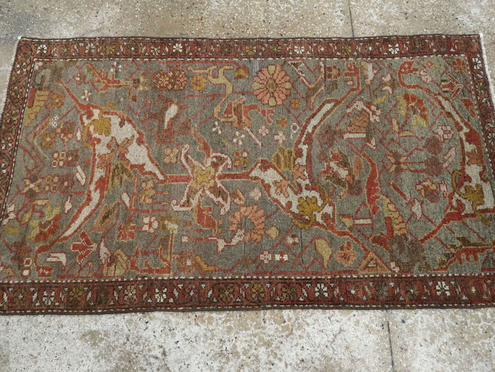 Antique Persian Kurdish Rug, No.24452 - Staging